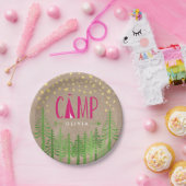 Glamping Birthday Party Paper Bord (Feest)