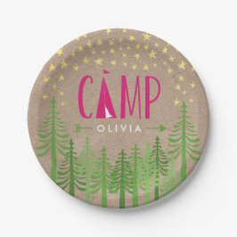 Glamping Birthday Party Paper Bord
