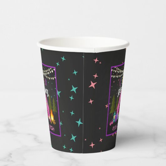 Glamping Birthday Party Paper Cup Papieren Bekers (Rechts)