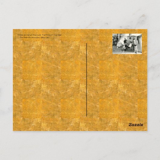 Glamping...? Briefkaart (Achterkant)