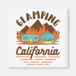 Glamping California Glamper Camping Women Magneet
