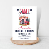 Glamping Camp Bachelorette Party Reisschema Weeken Kaart