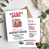Glamping Camp Bachelorette Party Reisschema Weeken Kaart