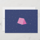 Glamping Camp Photo Sleep over de uitnodiging van  (Achterkant)