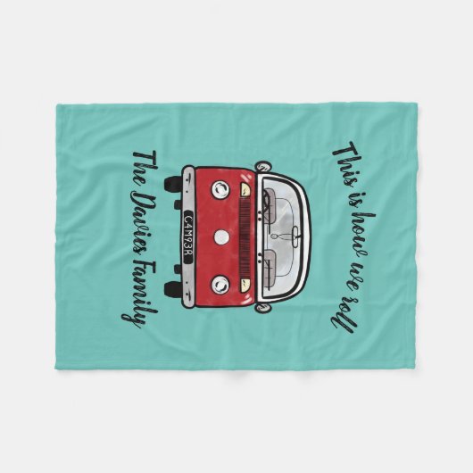 Glamping Camper accessoires dit is hoe we rollen Fleece Deken (Voorkant (Horizontaal))