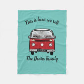 Glamping Camper accessoires dit is hoe we rollen Fleece Deken (Voorkant)