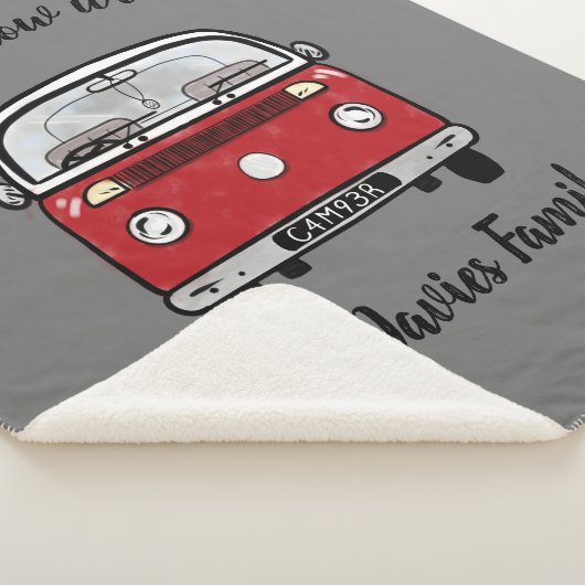 Glamping Camper accessoires dit is hoe we rollen Sherpa Deken (3/4)