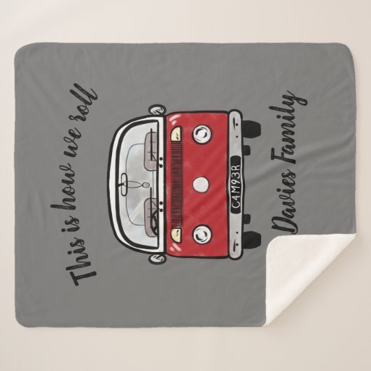 Glamping Camper accessoires dit is hoe we rollen Sherpa Deken (Voorkant (horizontaal))