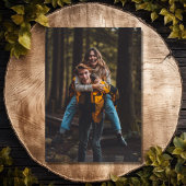 Glamping Camping Bergbos Foto Bruiloft Save The Date