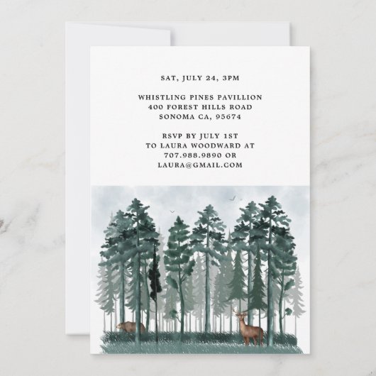 Glamping Camping Birthday Party Invitation Kaart (Achterkant)
