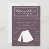 Glamping Campout Birthday Uitnodiging (Voorkant)