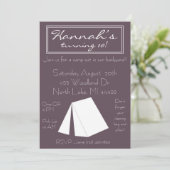 Glamping Campout Birthday Uitnodiging (Staand voorkant)