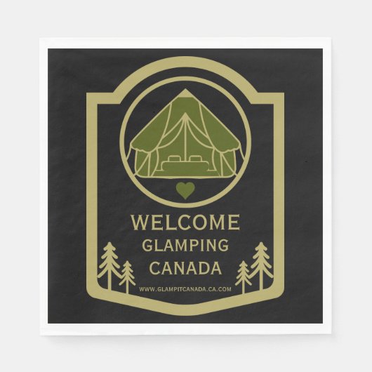 Glamping Canada Bedrijf Servet (Voorkant)
