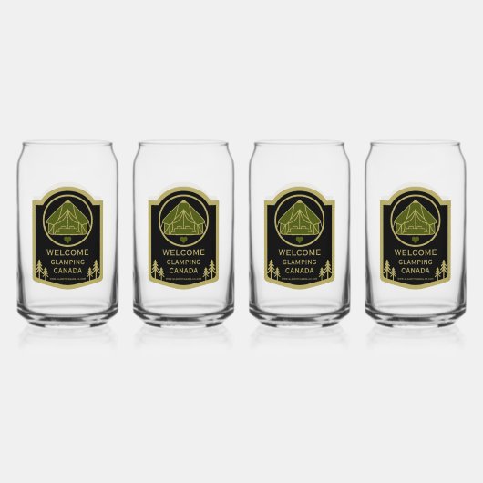 Glamping Canada Zakelijk Blikvorm Glas (Voorkant)