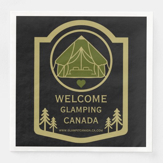 Glamping Canada Zakelijk Servet (Voorkant)
