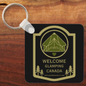 Glamping Canada Zakelijk Sleutelhanger (Voorkant)