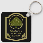 Glamping Canada Zakelijk Sleutelhanger (Achterkant)