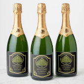 Glamping Canada Zakelijk Sparkling Wijnetiket (Flessen)