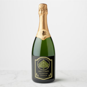 Glamping Canada Zakelijk Sparkling Wijnetiket