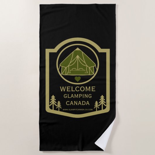 Glamping Canada Zakelijk Strandlaken (Voorkant)