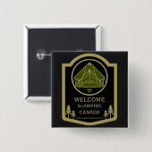 Glamping Canada Zakelijk Vierkante Button 5,1 Cm (Voorkant /achterkant)