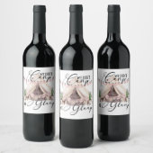 Glamping classic ronde sticker (Flessen)