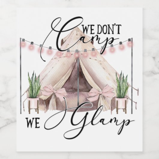 Glamping classic ronde sticker (Enkel label)