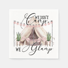 Glamping classic ronde sticker servet