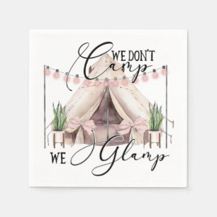 Glamping classic ronde sticker servet