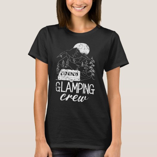 Glamping Crew Luxury Camping Nobel Camper T-shirt (Voorkant)