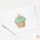 Glamping Cupcake Gepersonaliseerde Sticker (Envelop)