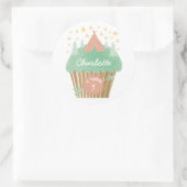 Glamping Cupcake Gepersonaliseerde Sticker (Tas)