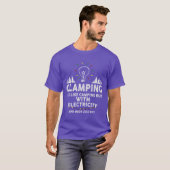 Glamping Definitie Glamper Het Is Als Camping Vuur T-shirt (Voorkant volledig)