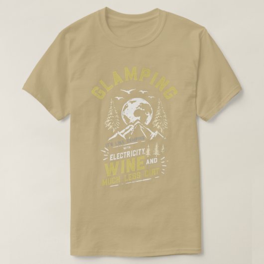 Glamping Definition Glamper is net zoiets als een  T-shirt (Design voorkant)