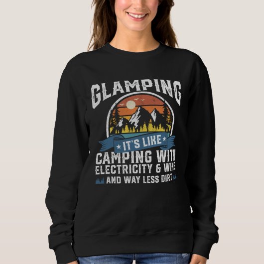 Glamping Definition Glamper Women Wine  Camping RV Trui (Voorkant)
