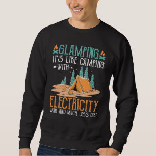 Glamping Definition Glamper Women Wine Funny C Trui