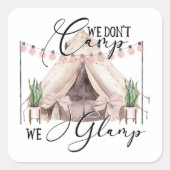 Glamping Feest Vierkante Sticker (Voorkant)