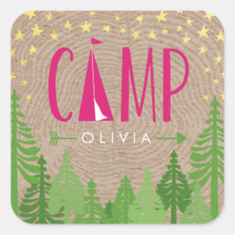 Glamping gepersonaliseerde Sticker
