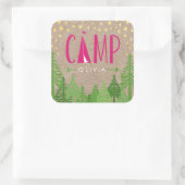 Glamping gepersonaliseerde Sticker (Tas)