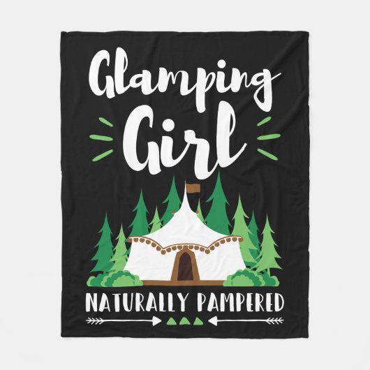 Glamping Girl Pampered Fleece Deken (Voorkant)
