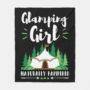 Glamping Girl Verwende Fleece Deken