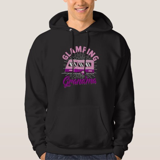 Glamping Grandma  Luxury camping outdoor Hoodie (Voorkant)