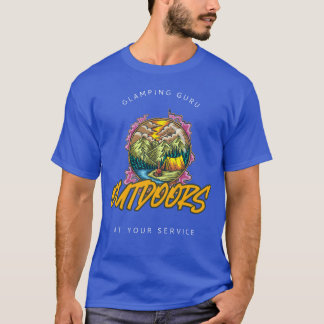 Glamping Guru Tot Uw Dienst Kamperende Vrouwen gra T-shirt