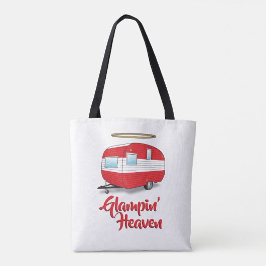 Glamping Heaven Retro Camper Canvas tas (Achterkant)