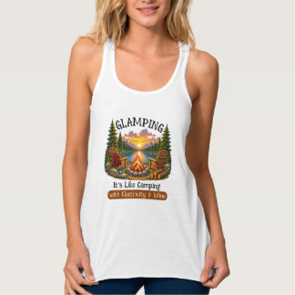 Glamping Het Is Kamperen Dames T-shirt