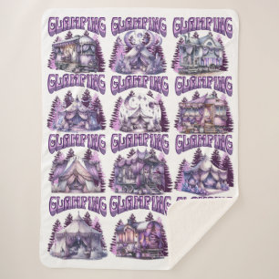 Glamping in stijl: Luxe Boho RV's & Tenten in Paar Sherpa Deken