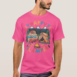 Glamping is als kamperen met grappige glamping t-shirt