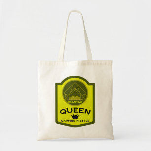 Glamping Koningin Kamperen in stijl Tote Bag