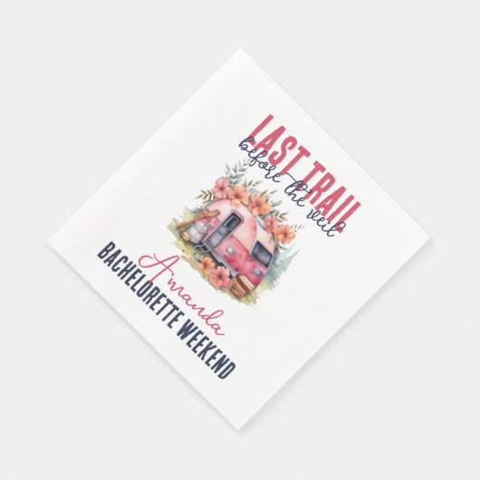 Glamping Laatste Reis Trouwfeest Weekend Servet (Hoek)