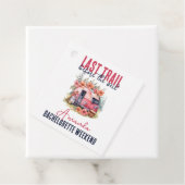 Glamping Laatste Trail Bachelorette Feestweekend Bedankjes Labels (In situ)